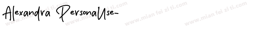 Alexandra PersonaUse字体转换